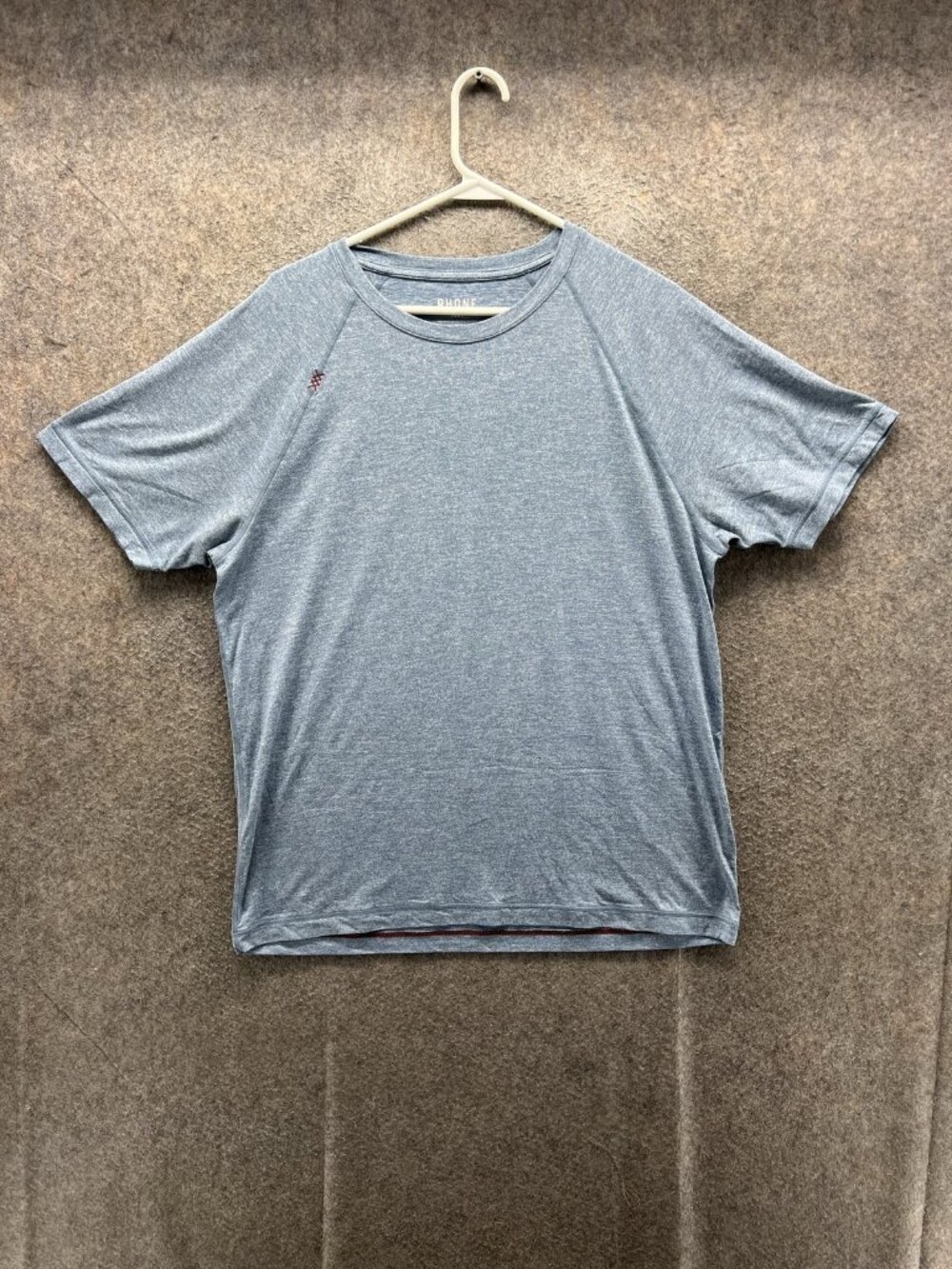 Rhone Shirt Mens Large Blue Short Sleeve Running Training Performance Top